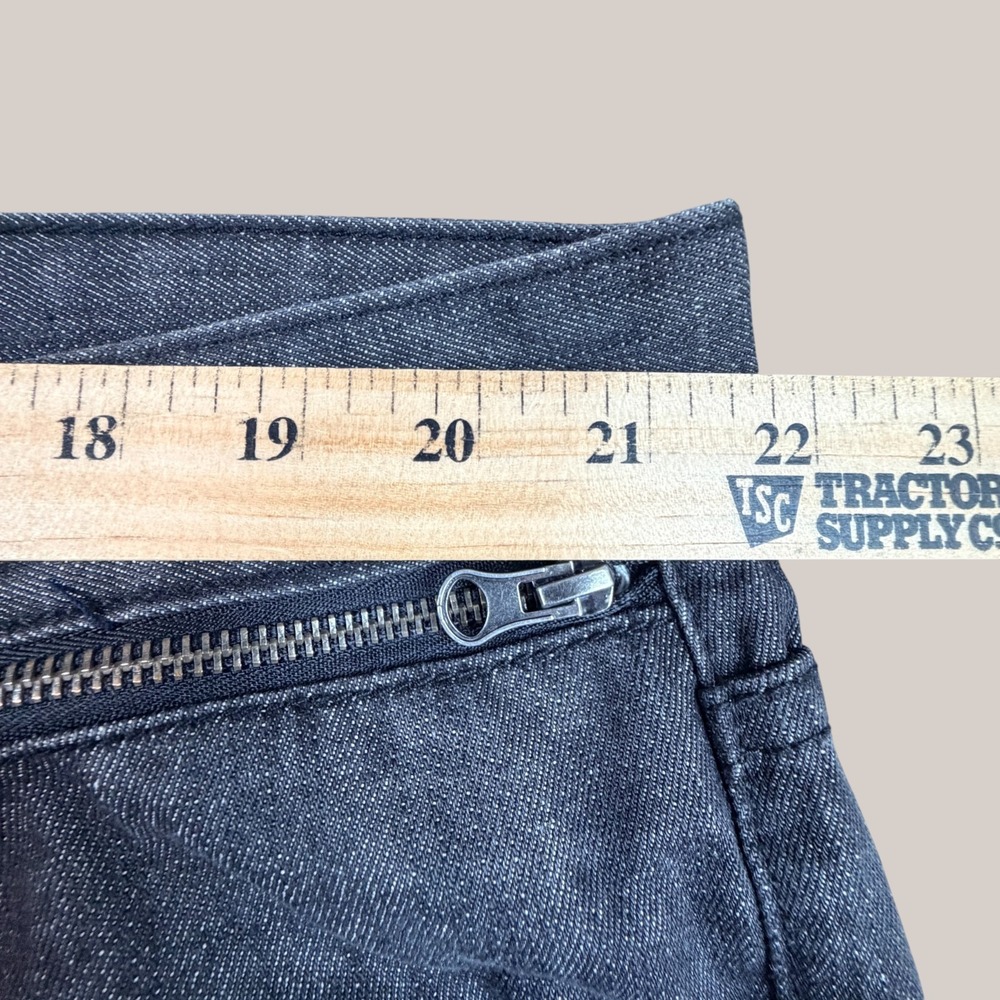 Born Fly Jeans Mens 42x33 Black Discharge Baggy Leg Patches Y2K Streetwear - Picture 5 of 16